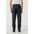 Straight-Leg Trousers - Navy Chine - Men