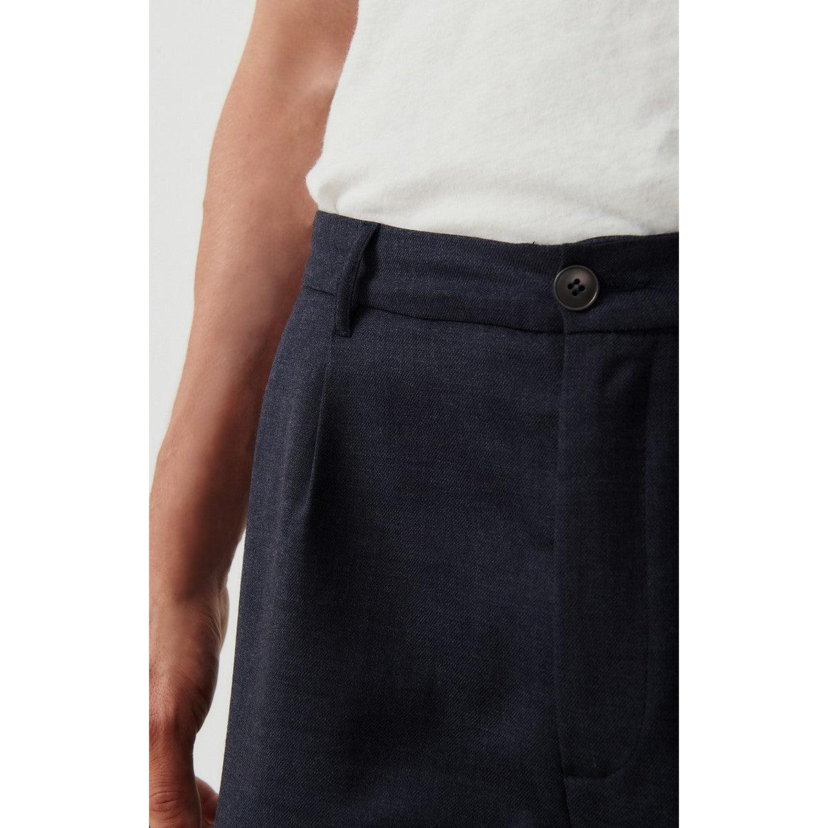 Straight-Leg Trousers - Navy Chine - Men