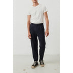 Straight-Leg Trousers - Navy Chine - Men