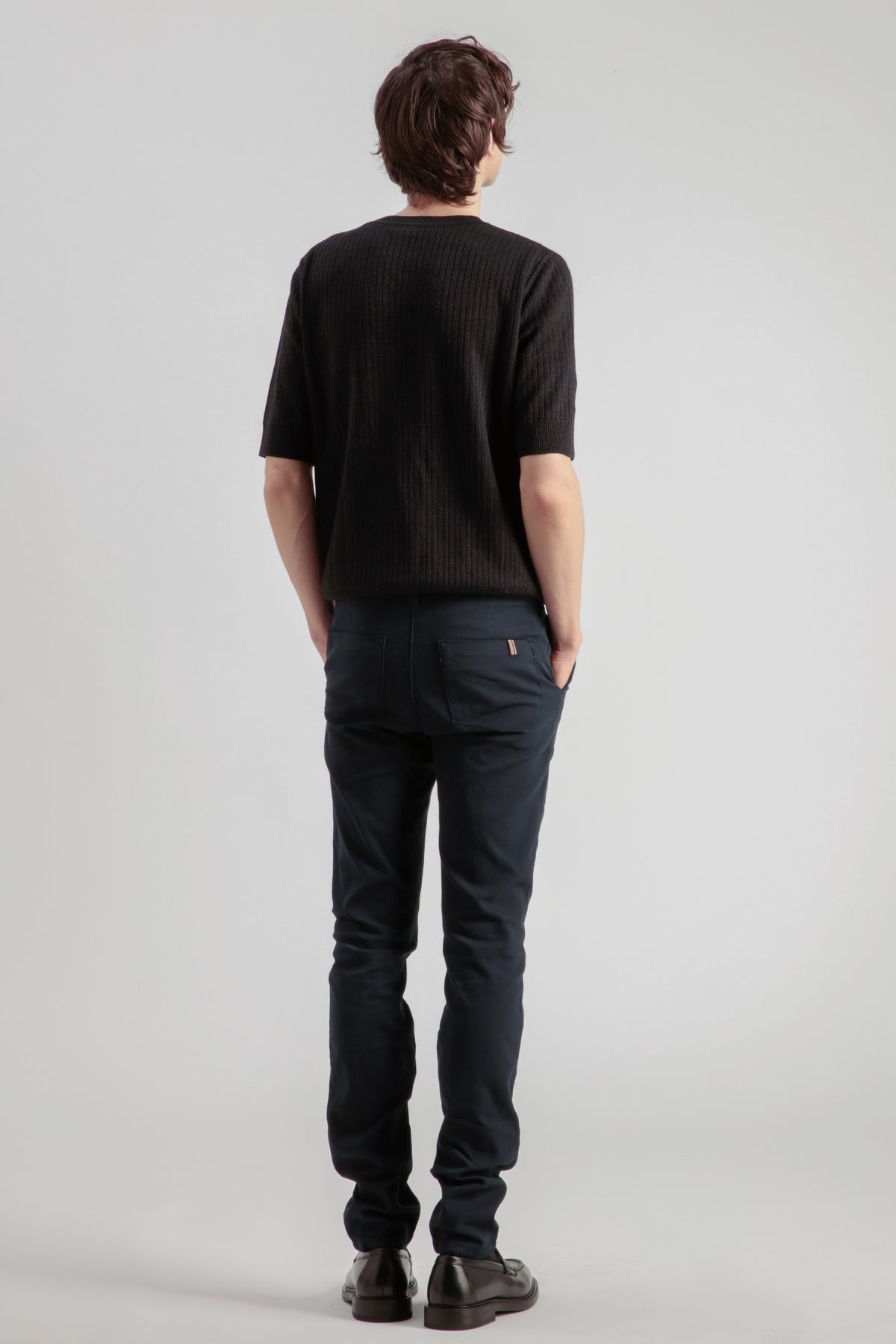 Pantaloni chino aderenti - Blu navy - Uomo