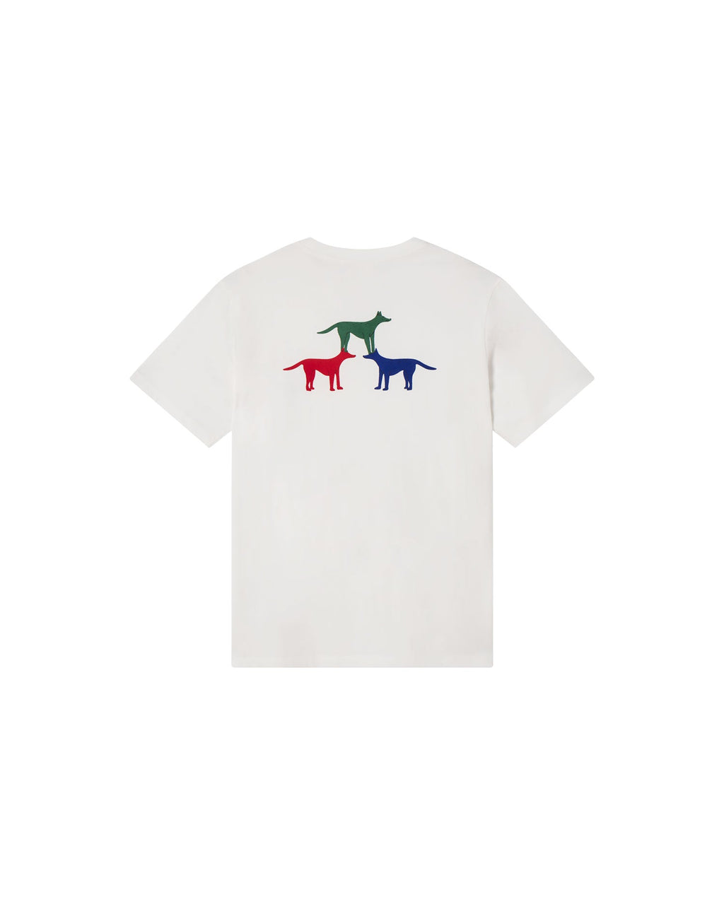Weißes T-Shirt Hunde Zach nachhaltig - Silhouette 2
