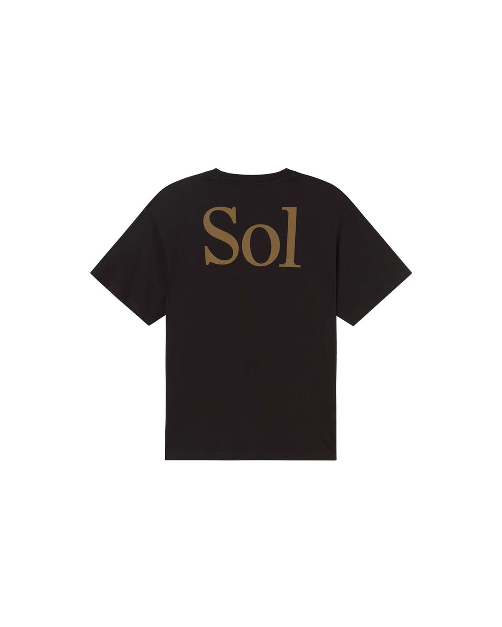 Black sun raw type sustainable Aaron t-shirt - silhouette 2