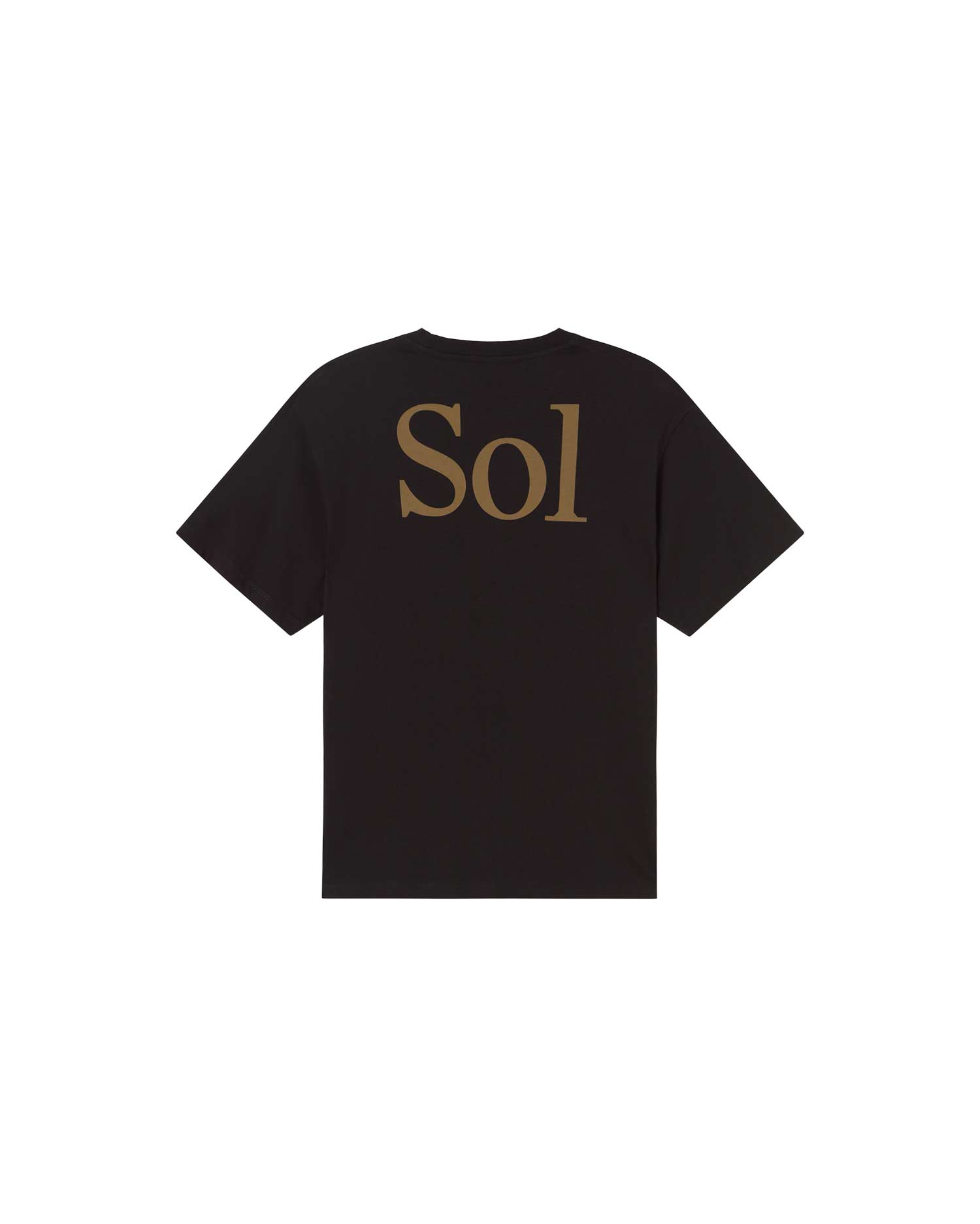 Black sun raw type sustainable Aaron t-shirt - silhouette 2