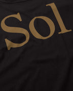 Sustainable black raw-type sun Aaron T-shirt - silhouette 3