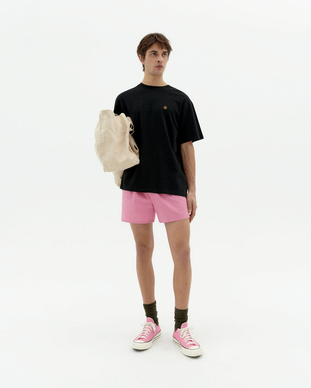 Black sun type raw Aaron sustainable t-shirt-2
