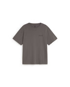 Handbesticktes T-Shirt Blume Aaron - Grau