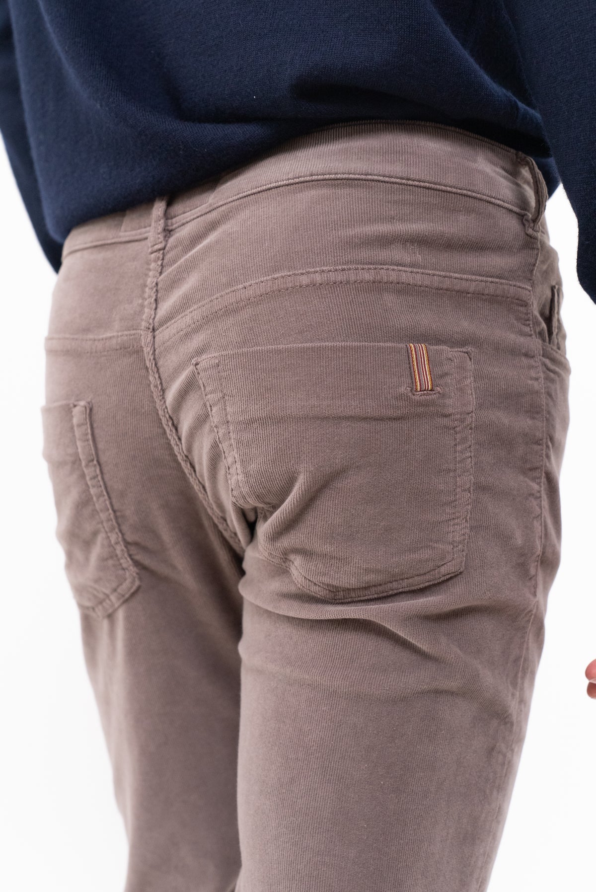 Rak Figursydd Byxa Nobilis Corduroy - Taupe - Herr