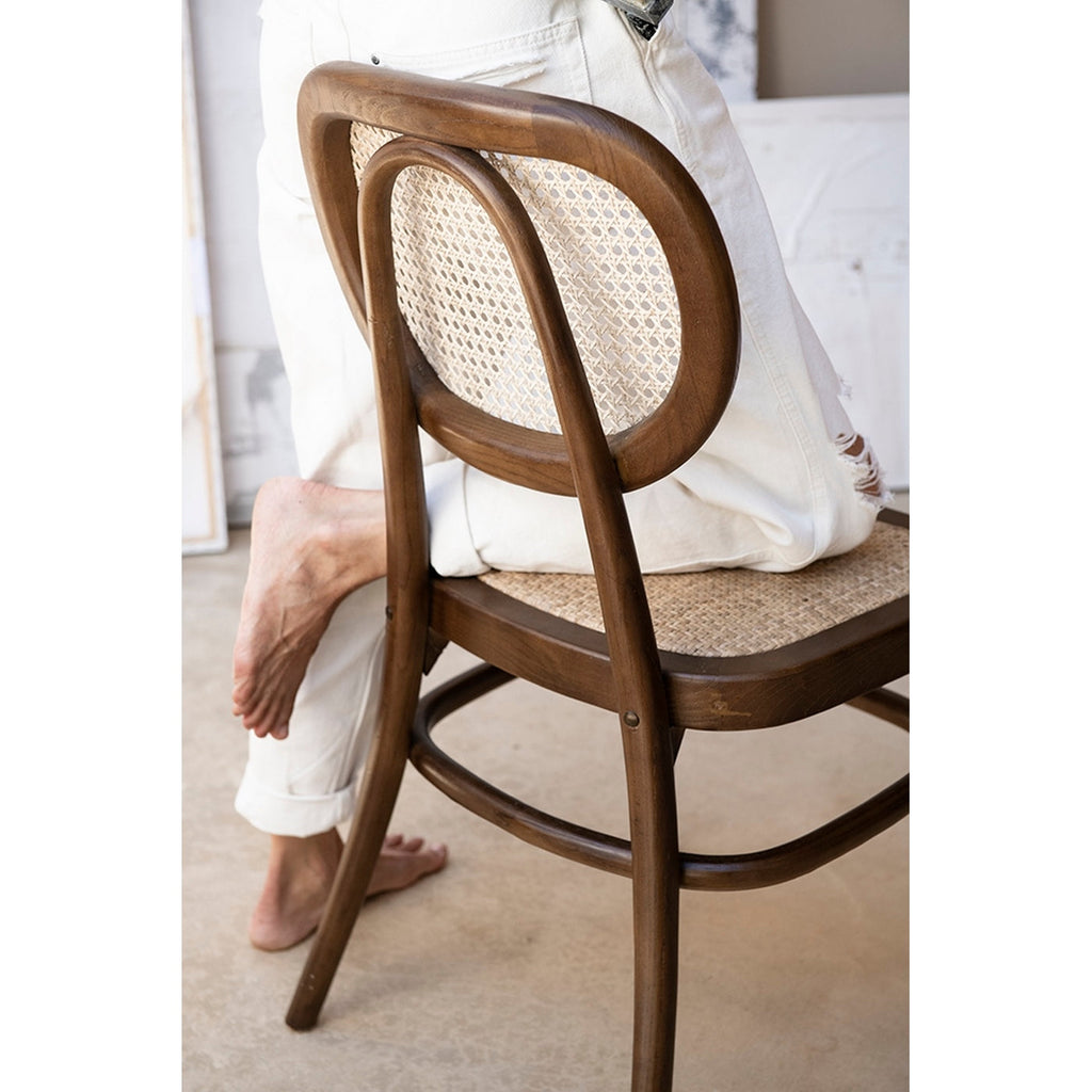Silla de Comedor Eloise EN Madera de Olmo - Marrón