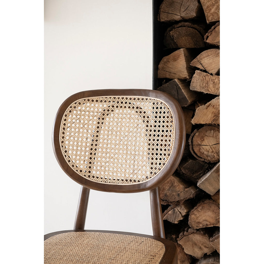 Silla de Comedor Eloise EN Madera de Olmo - Marrón