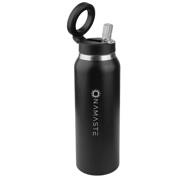 Botella aislada de 750 ml con soporte magnético para teléfono