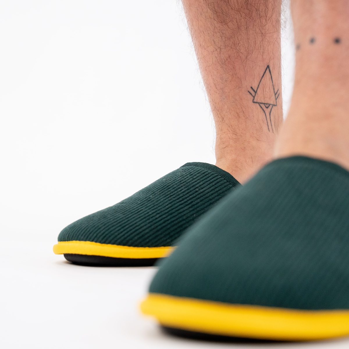 Zapatillas De Pana Verde