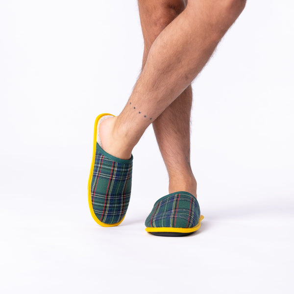 Pantofole A Quadri - Verde
