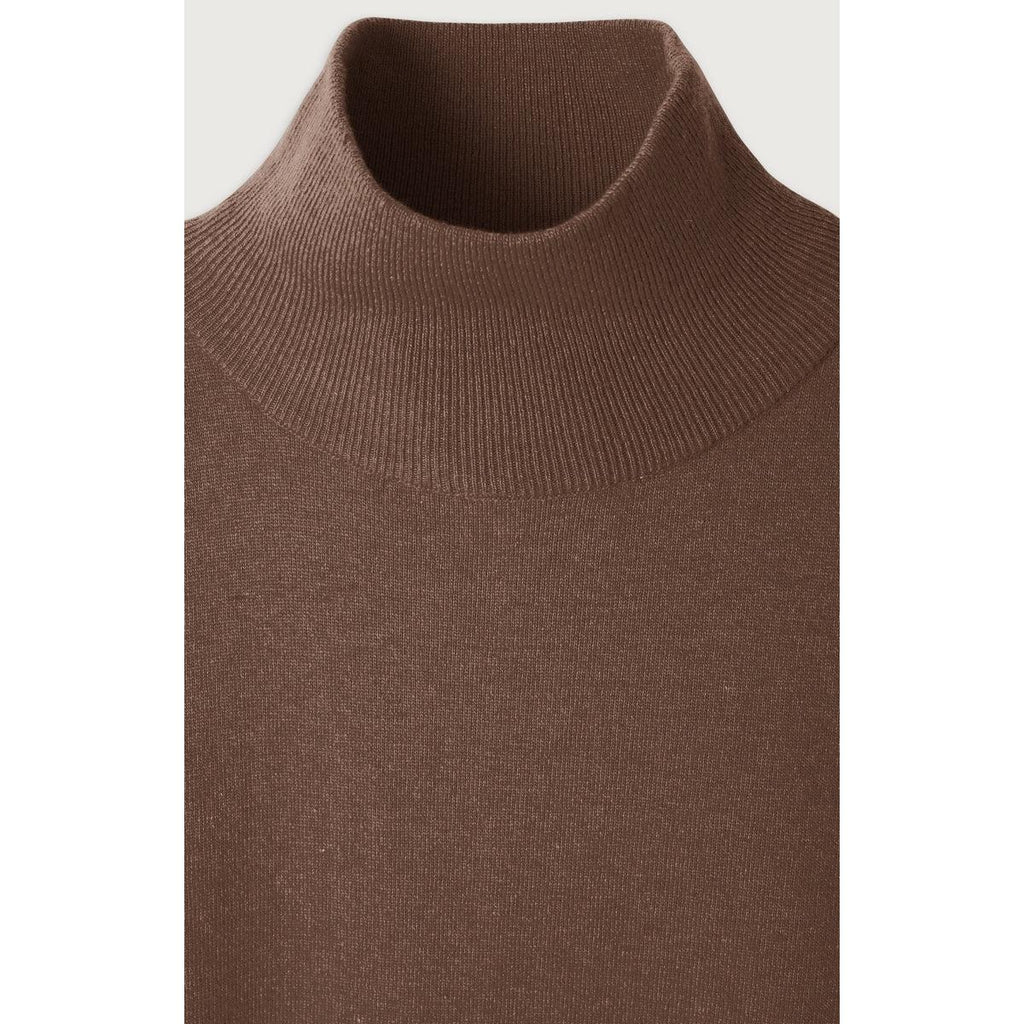 Pull Col Roule - Chatain Chine - Homme