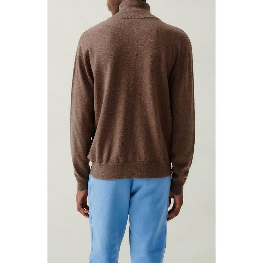 Pull Col Roule - Chatain Chine - Homme