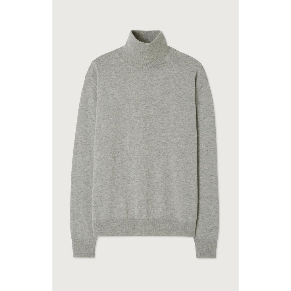 Pull Col Roulé - Gris Clair Chine - Homme