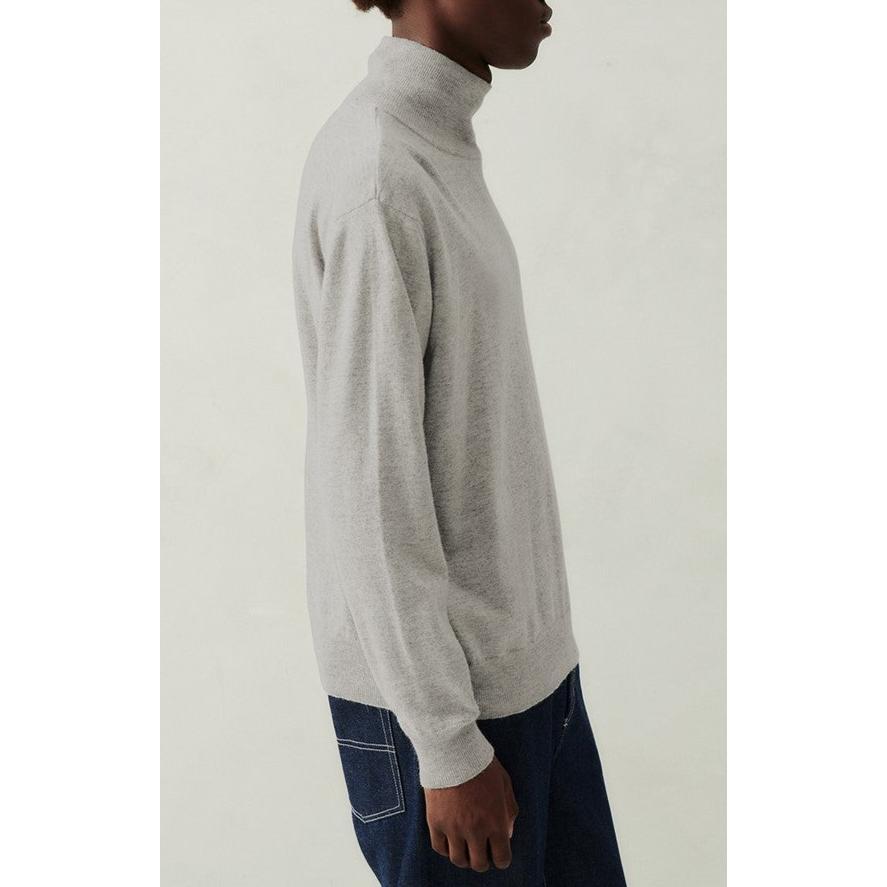 Pull Col Roulé - Gris Clair Chine - Homme