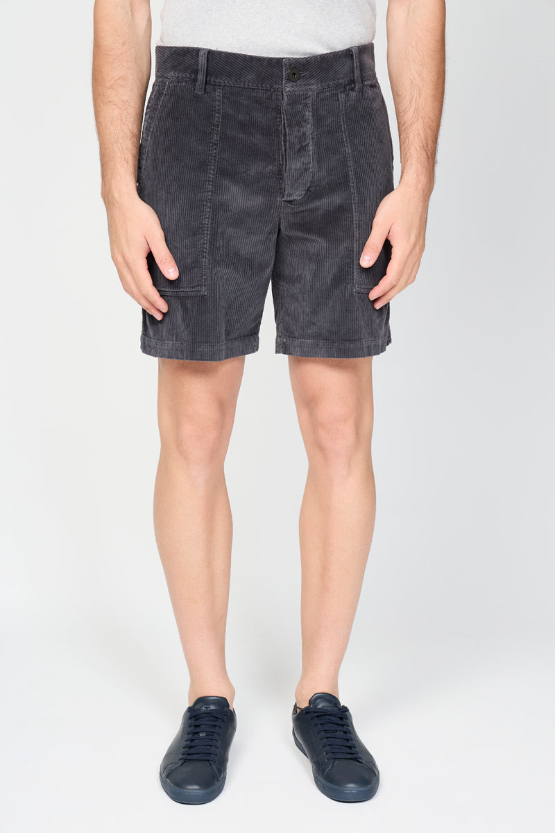 Short Rétro En Velours Côtelé Avec Poche - Maine Pigment - Homme