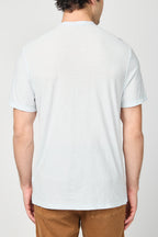 Henley Infantil De Algodón Y Lino - Azul Hielo - Hombre