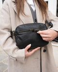 Bolso de hombro Maelys - Piel de cordero negra