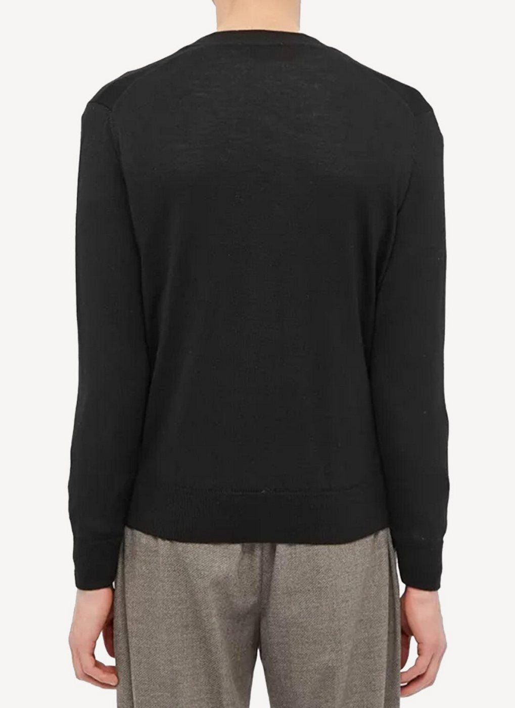 Maison Kitsune - Merinos Cardigan Tricolor Fox Patch - Black - Mixte