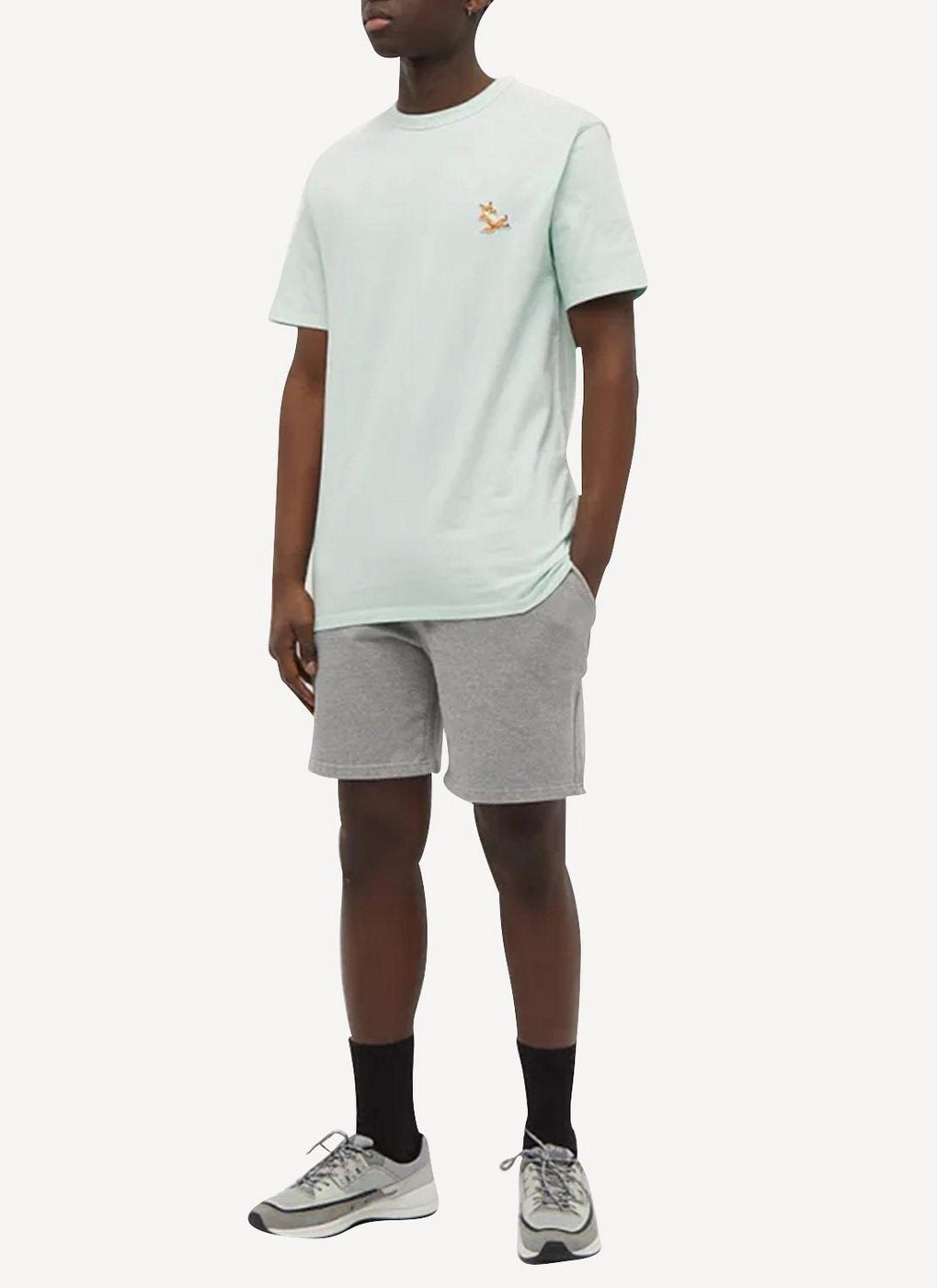 Maison Kitsune - Chillax Fox Patch Classic Tee-Shirt - Mint - Unisex