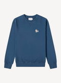Maison Kitsune - Dressed Fox Patch Classic Sweatshirt - Blue Denim - Men's