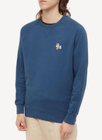 Maison Kitsune - Dressed Fox Patch Classic Sweatshirt - Blue Denim - Men's