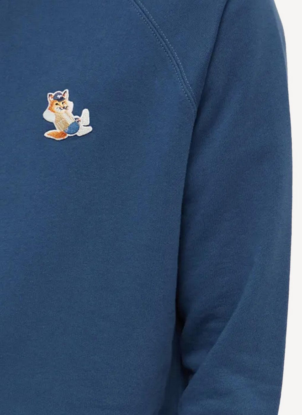 Maison Kitsune - Dressed Fox Patch Classic Sweatshirt - Blue Denim - Men's