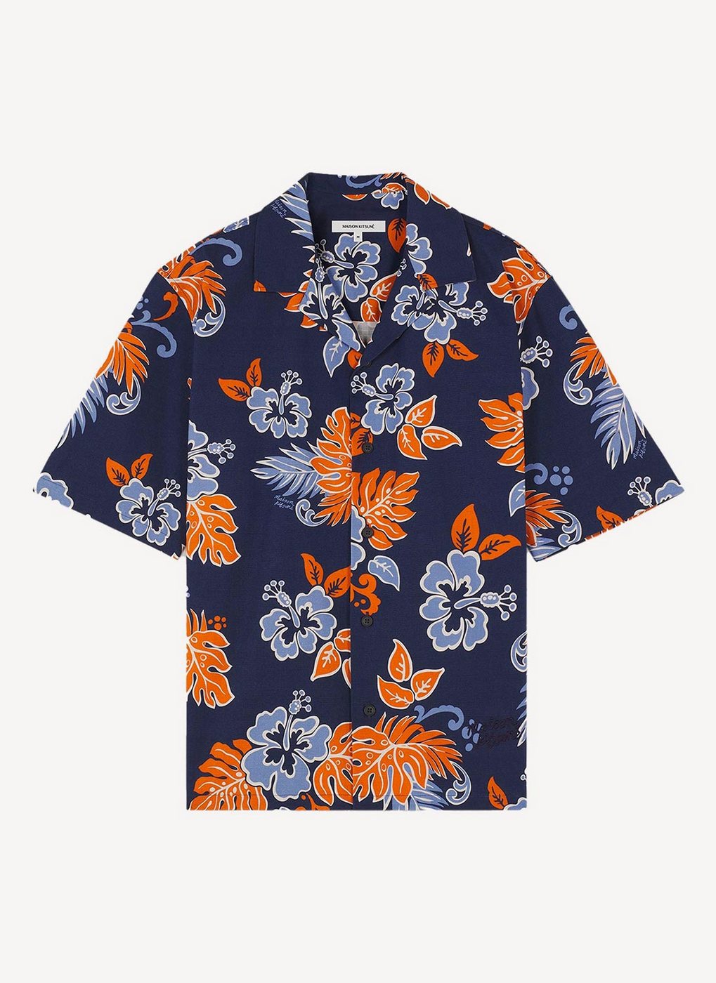 Maison Kitsune - Jungle Classic Shirt - Orange Print - Homme