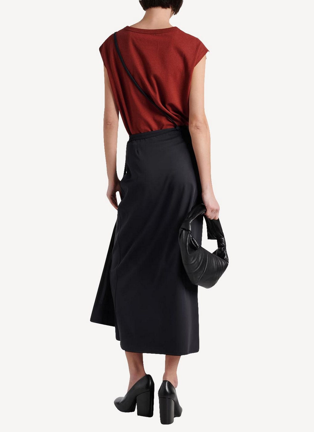 Maison Kitsune - Virgin Wool Willow Wrap Skirt - Anthracite - Femme