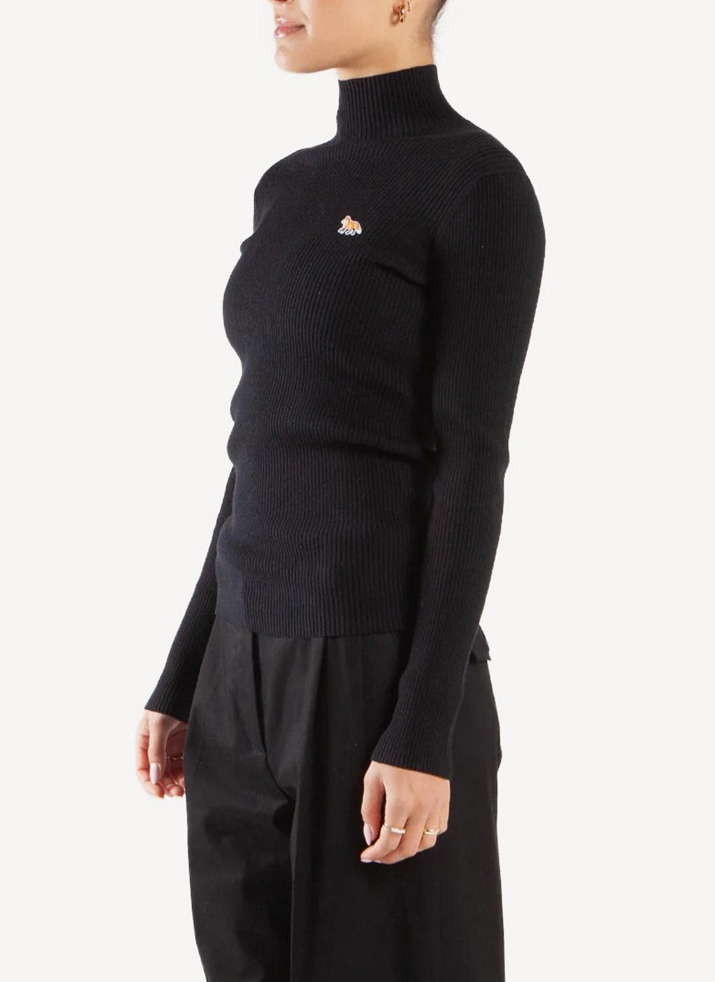Maison Kitsune - Turtleneck - Black - Femme
