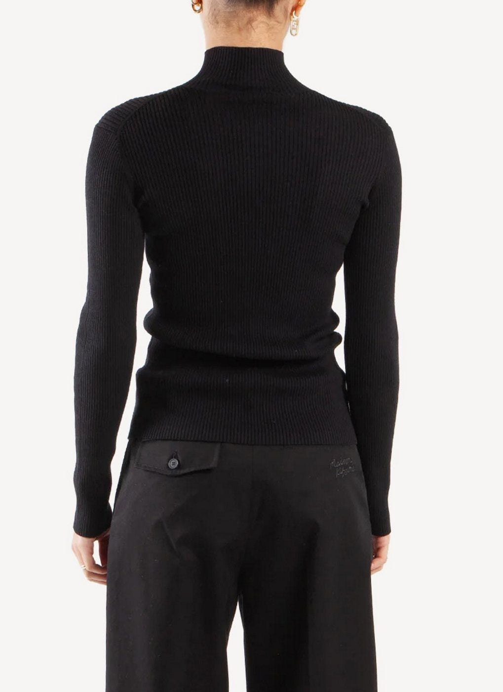 Maison Kitsune - Turtleneck - Black - Femme