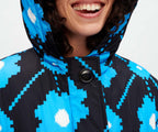 Globule Puffer Jacket - Black and Blue