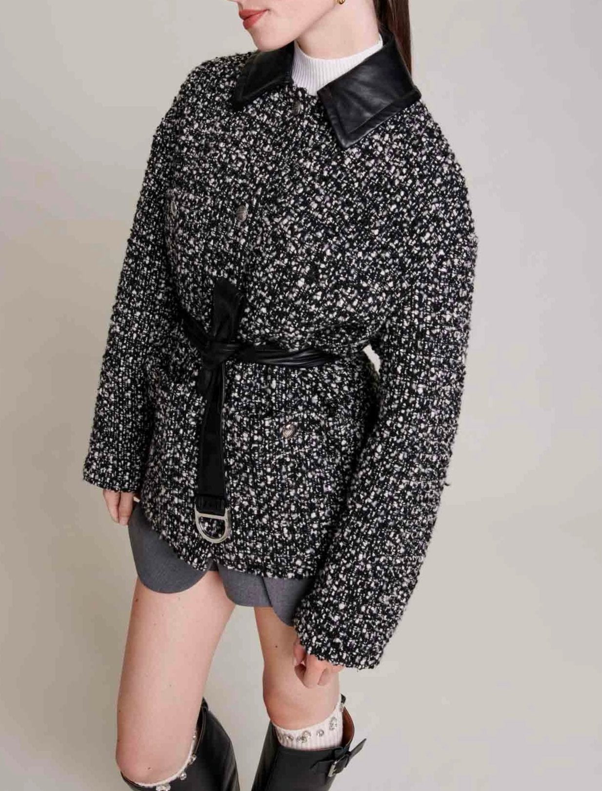 Coat - Black And White
