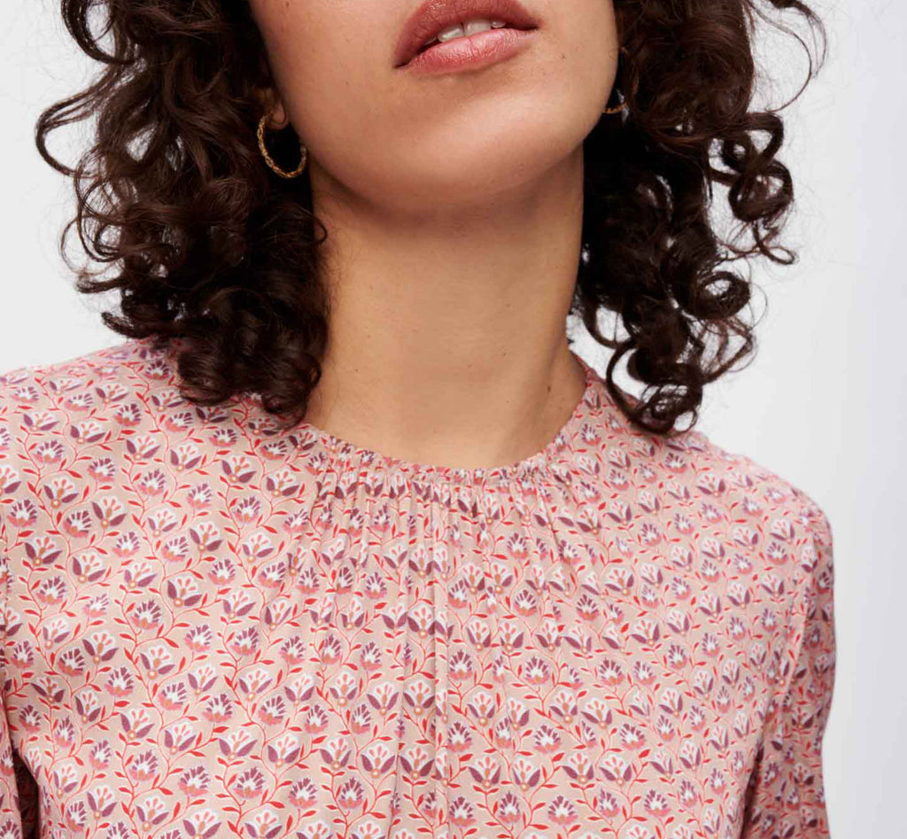 Maje - Vestido Rilivia - Mini Flores Rosas