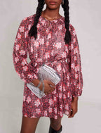 Dress - Red Floral Print