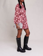 Dress - Red Floral Print