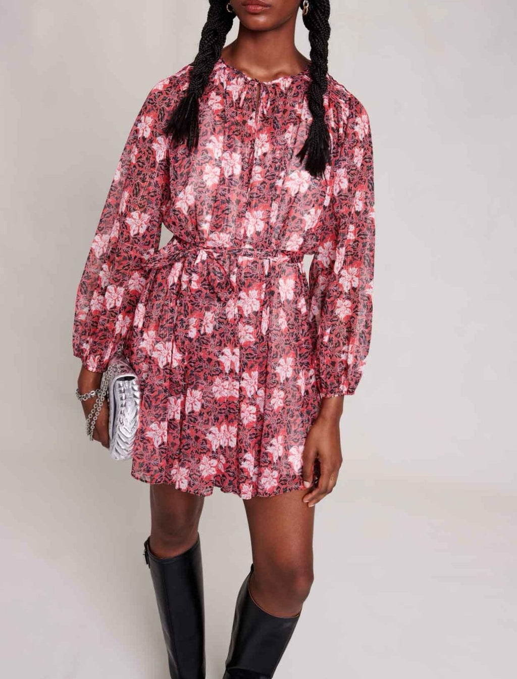 Dress - Red Floral Print