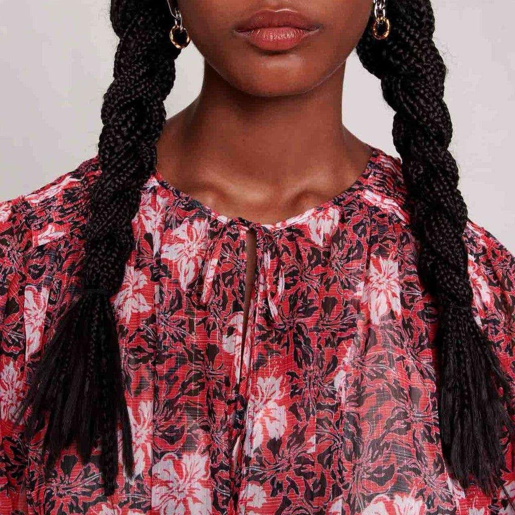 Dress - Red Floral Print
