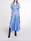Robe Racheliani - Imprime Chaines Bleu