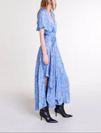 Robe Racheliani - Imprime Chaines Bleu