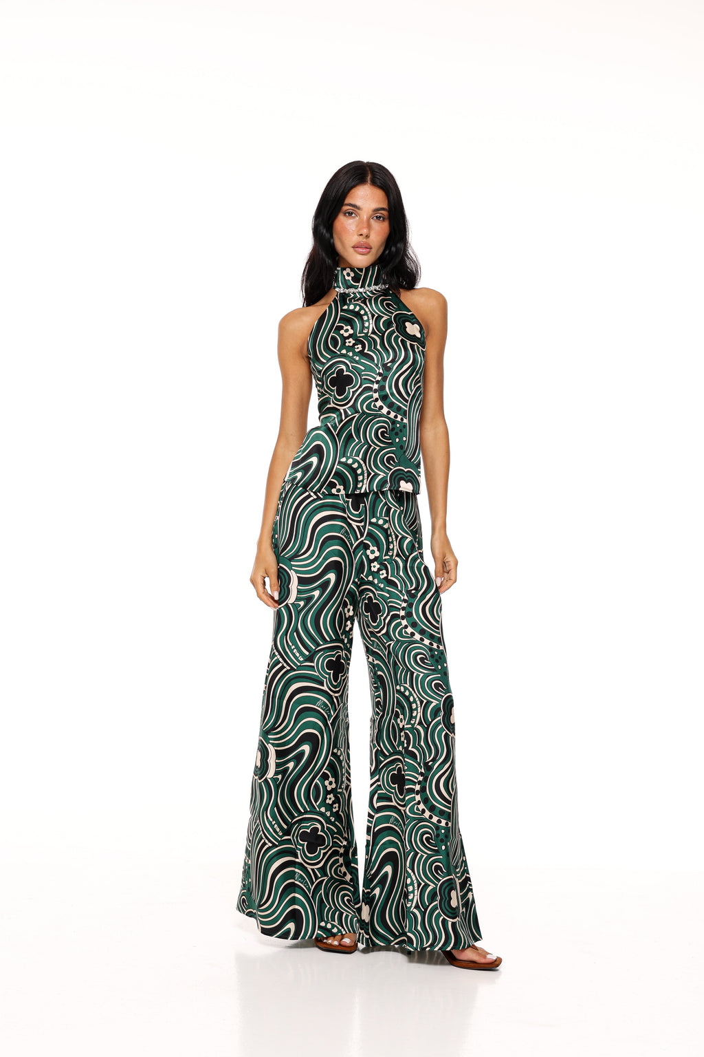 Rebecca Trousers - Green Cosmic