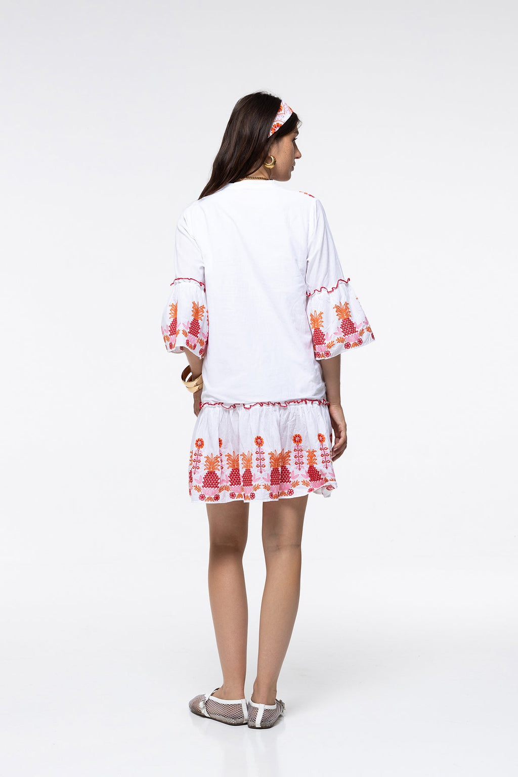 Jeanne Dress - Peach Pineapple
