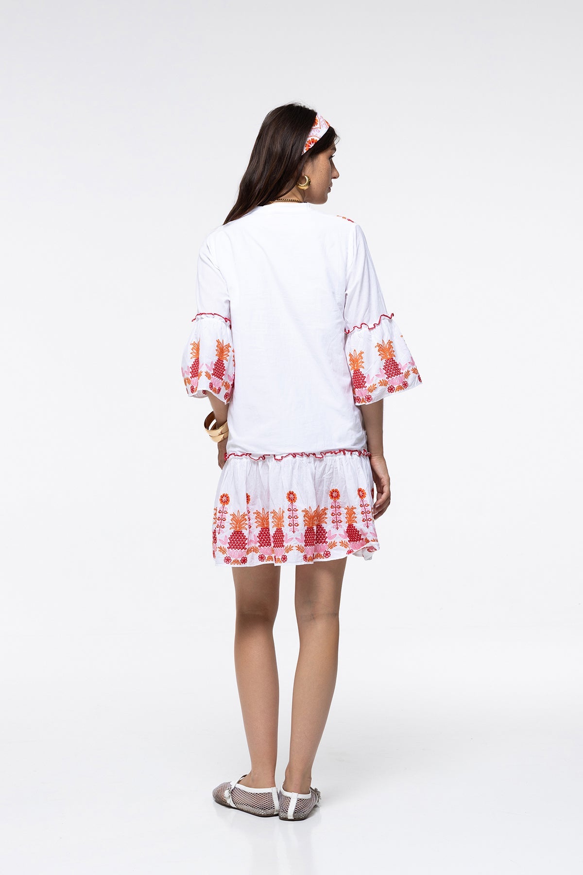 Jeanne Dress - Peach Pineapple