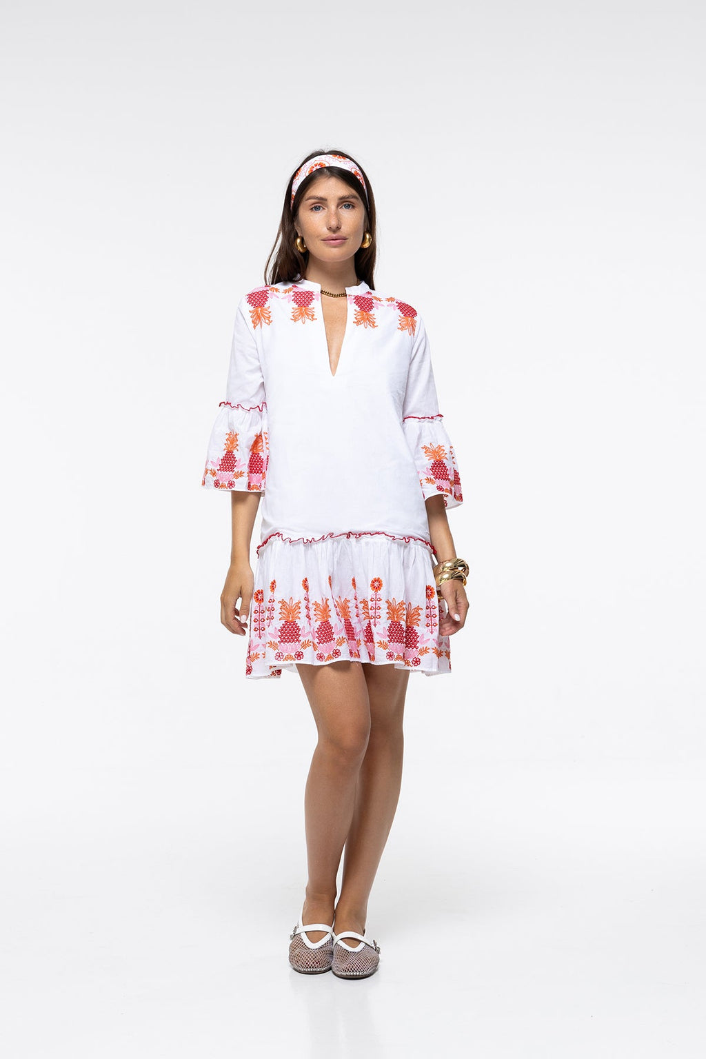 Jeanne Dress - Peach Pineapple