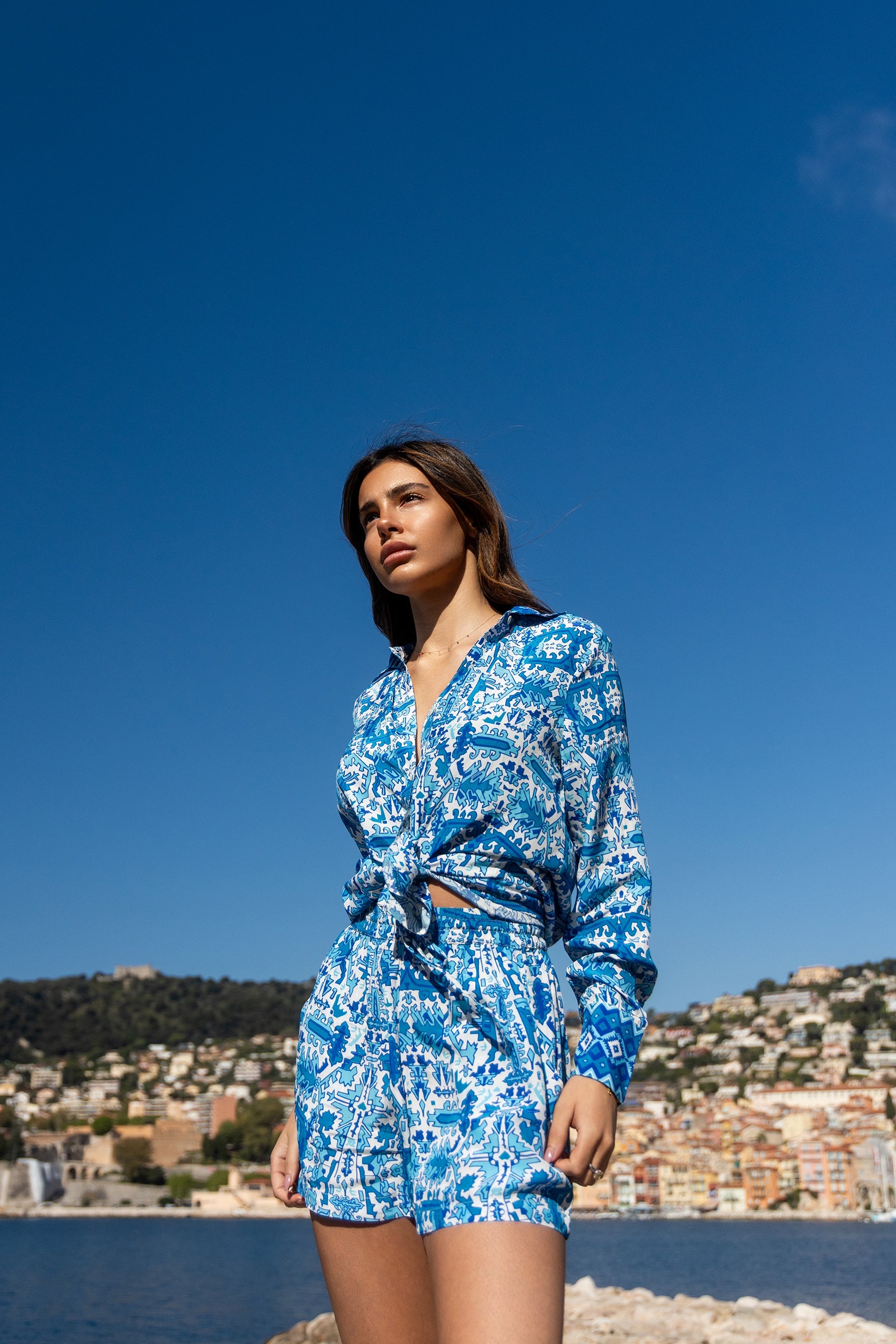 Camisa Ámbar - Azul Azteca