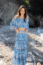 Marine Skirt - Aztec Blue