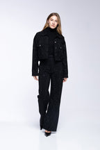 Vaqueros Scarlett - Strass Negro