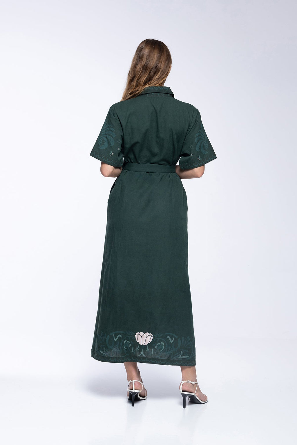 Vestido Chiara - Khaki Palm Tree