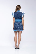 Crystal Dress - Blue Palm Tree
